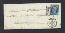 LETTRE 1862 N° 14 OBL LAVAL - 1849-1876: Période Classique