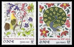 FRANCE 2003 JOINT ISSUE BY FRANCE AND INDIA COMPLETE SET BIRDS MNH - Gezamelijke Uitgaven