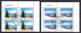 Macedonia 1999 Europa CEPT National Parks Pelister Mavrovo, Block Of 4 Very Fine USED - 1999