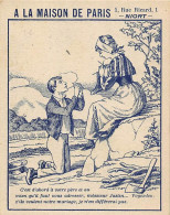 Image        49         Devinette  .Maison De Paris  Niort. Fiancés  Où Est Le Père   ?  11x8.5    (voir Scan) - Andere & Zonder Classificatie