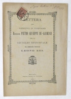 Lettera Del Vescovo Di Vigevano Monsignor Pietro Giuseppe De Gaudenzi - 1891 - Altri & Non Classificati