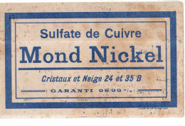 Buvard * Sulfate De Cuivre Mond Nickel - Landbouw