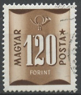 Hongrie - Hungary - Ungarn Taxe 1952 Y&T N°T195 - Michel N°P195 (o) - 1,20fo Chiffre - Segnatasse