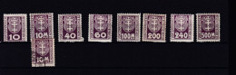 9 Timbres Neufs Et Oblités Danzig Danzig  Postfrisch 1921  Vom Empfanger  Einzuziehen - Sonstige & Ohne Zuordnung