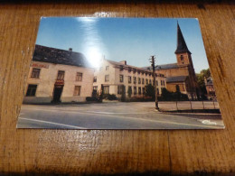 BC14-45 Cpa Florennes Morialmé Eglise Et Café Notre Maison Pub Gueuze Belle Vue - Florennes