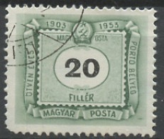 Hongrie - Hungary - Ungarn Taxe 1953 Y&T N°T204 - Michel N°P204 (o) - 20fi Cinquantenaire Du Timbre Taxe - Postage Due