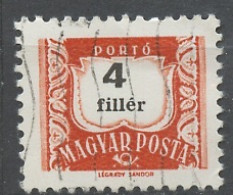 Hongrie - Hungary - Ungarn Taxe 1958-69 Y&T N°T216B - Michel N°P222 (o) - 4fi Chiffre - Segnatasse