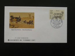 FDC Malle-poste Histoire Postale Journée Du Timbre Le Creusot 71 Saone Et Loire 1987 - Diligencias
