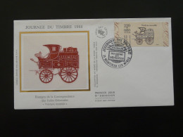 FDC Fourgon Poste Indes Orientales East Indies Journée Du Timbre Montceau Les Mines 71 Saone Et Loire 1988 - Stage-Coaches