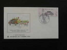 FDC Histoire Postale Diligence Journée Du Timbre Le Creusot 71 Saone Et Loire 1989 - Postkoetsen