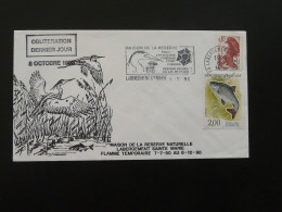 Lettre Flamme Oiseau Bird Réserve Naturelle Labergement Sainte Marie 25 Doubs 1990 - Mechanical Postmarks (Advertisement)