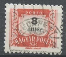 Hongrie - Hungary - Ungarn Taxe 1958-69 Y&T N°T218B - Michel N°P224 (o) - 8fi Chiffre - Segnatasse