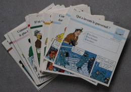 TINTIN (Hergé), Lot De 60 Fiches Edito Service - Verzamelingen