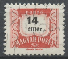 Hongrie - Hungary - Ungarn Taxe 1958-69 Y&T N°T221B - Michel N°P227 (o) - 14fi Chiffre - Postage Due