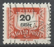 Hongrie - Hungary - Ungarn Taxe 1958-69 Y&T N°T223B - Michel N°P229 (o) - 20fi Chiffre - Strafport