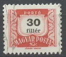 Hongrie - Hungary - Ungarn Taxe 1958-69 Y&T N°T225B - Michel N°P231 (o) - 30fi Chiffre - Postage Due