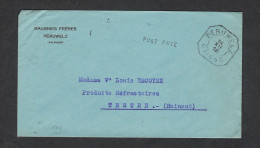 Brief Met NOODSTEMPEL  PERUWELZ CAISSE En PORT PAYE  ; Details En Staat Zie Scan !  LOT 206 - Fortuna (1919)