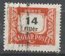 Hongrie - Hungary - Ungarn Taxe 1958-69 Y&T N°T221A - Michel N°P227 (o) - 14fi Chiffre - Postage Due