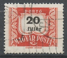 Hongrie - Hungary - Ungarn Taxe 1958-69 Y&T N°T223A - Michel N°P228 (o) - 20fi Chiffre - Postage Due
