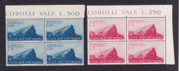 1945-46 San Marino Saint Marin ESPRESSI EXPRESS ESPRESSO 4 Serie Di 2 Valori MNH** Quartina, Block 4 - Express Letter Stamps