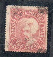 SIRMOOR SIRMUR INDIA INDE 1885 1888 RAJA SIR SHAMSHER PRAKASH 2a USED USATO OBLITERE' - Sirmoor