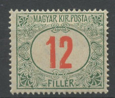 Hongrie - Hungary - Ungarn Taxe 1915-20 Y&T N°T39 - Michel N°P41 * - 12fi Chiffre - Port Dû (Taxe)