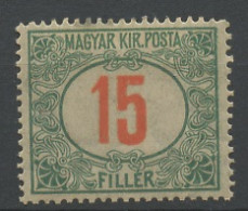 Hongrie - Hungary - Ungarn Taxe 1915-20 Y&T N°T40 - Michel N°P42 * - 15fi Chiffre - Strafport