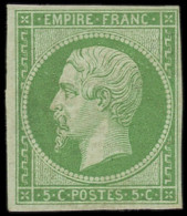 ** FRANCE - Poste - 12, Signé Calves Et Scheller, Tb: 5c. Vert - 1853-1860 Napoléon III