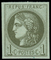 ** FRANCE - Poste - 39A, Report I, Signé Scheller, Belles Marges: 1c. Olive - 1870 Uitgave Van Bordeaux