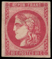 * FRANCE - Poste - 49, Signé Brun Et Calves: 80c. Rose - 1870 Uitgave Van Bordeaux