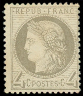 ** FRANCE - Poste - 52, Signé Calves Et Scheller: 4c. Gris - 1871-1875 Cérès