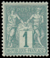 * FRANCE - Poste - 61, Très Frais: 1c. Vert - 1876-1878 Sage (Type I)