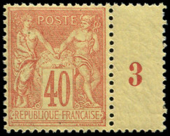 ** FRANCE - Poste - 94, Bdf, Millésime "3", Superbe - 1876-1898 Sage (Type II)