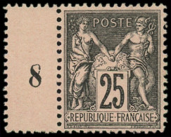** FRANCE - Poste - 97, Type II, Signé, Avec Millésime 8, Tb Centrage: 25c. Noir Sur Rose - 1876-1898 Sage (Type II)