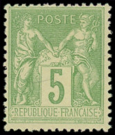 ** FRANCE - Poste - 106, Type II: 5c. Vert-jaune - 1898-1900 Sage (Type III)