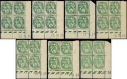 ** FRANCE - Poste - 111, 7 Blocs De 4 Cd Différents Entre 1926 Et 1931: 5c. Blanc - Unused Stamps