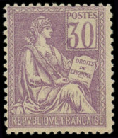 ** FRANCE - Poste - 115, Signé Scheller, Tb: 30c. Violet - Ongebruikt