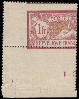 ** FRANCE - Poste - 121, Curieux Piquage à Cheval, Superbe: 1f. Merson - Nuevos