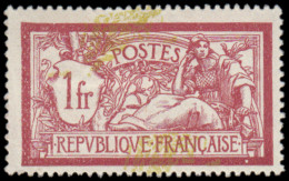 * FRANCE - Poste - 121, Fond Jaune Très Déplacé, à Cheval: 1f. Merson - Unused Stamps