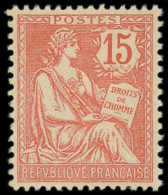 ** FRANCE - Poste - 125, Très Bon Centrage: 15c. Vermillon - Unused Stamps