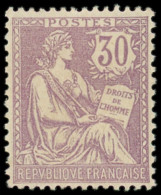 ** FRANCE - Poste - 128, Bon Centrage: 30c. Violet - Neufs