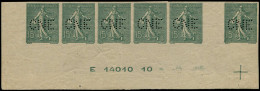 ** FRANCE - Poste - 130g, Bande De 6 Non Dentelée, Avec N° De Feuille, Perforés "CNE" (Comptoir National D'Epargne) - Ungebraucht