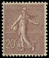 ** FRANCE - Poste - 131, Signé Scheller: 20c. Brun-lilas - Ungebraucht