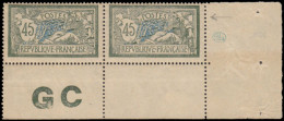 ** FRANCE - Poste - 143d, Paire Cdf, Manchette GC Grise, 1 Exemplaire Sans Visage: 45c. Merson - Nuovi