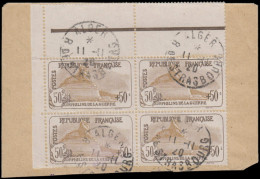 O FRANCE - Poste - 153, Bloc De 4 Cdf Sur Petit Fragment, Obl. Alger 11/11/20: 50+50c. Orphelins - Usati