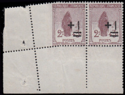 ** FRANCE - Poste - 162, Paire, Erreur De Piquage, 1 Exemplaire Non Dentelé à Gauche: +1/2c. Orphelins - Unused Stamps