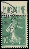 O FRANCE - Poste - 188A, Avec Bandelette "Minéraline": 10c. Vert - Used Stamps