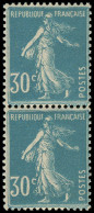 ** FRANCE - Poste - 192c, Type IIC En Paire, Roulette : 25c. Semeuse Bleu - Neufs