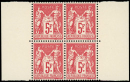 ** FRANCE - Poste - 216, Bloc De 4 Dont 216b, Issu Du Bloc:  5f. Exposition De Paris - Unused Stamps