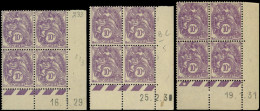 ** FRANCE - Poste - 233, 3 Blocs De 4 Cd 1929/31 Complet: 10c. Blanc - Nuovi